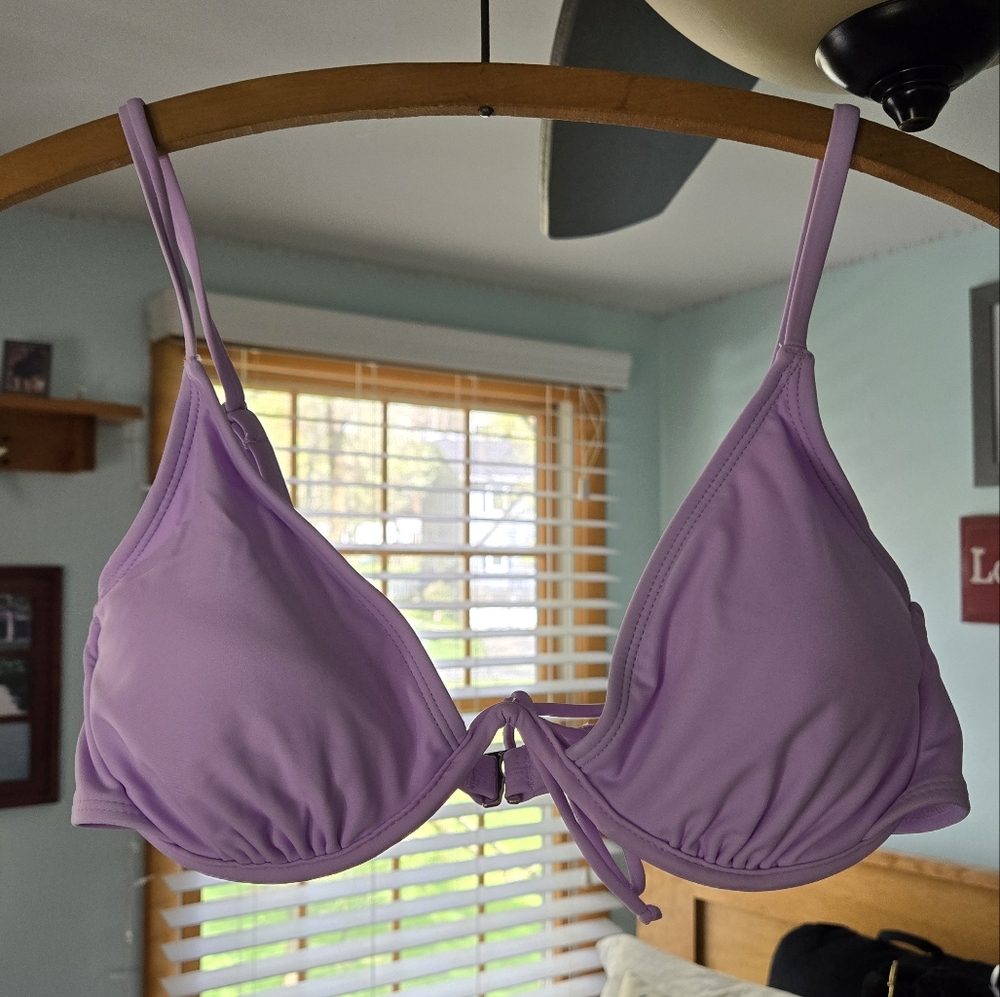 Lilac purple two-piece swimsuit set